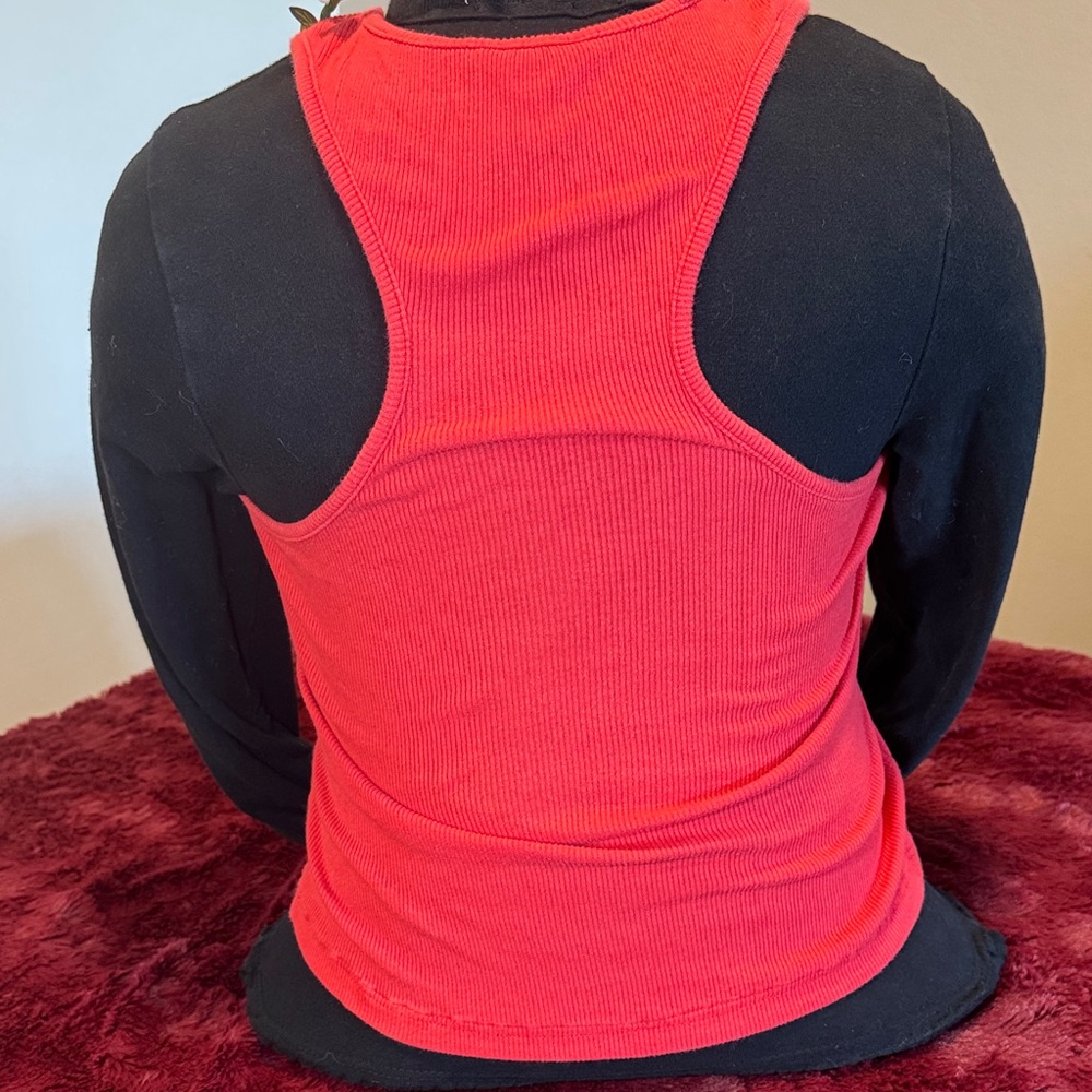 GUESS Red Crop Top with Logo - Picture 2 of 11